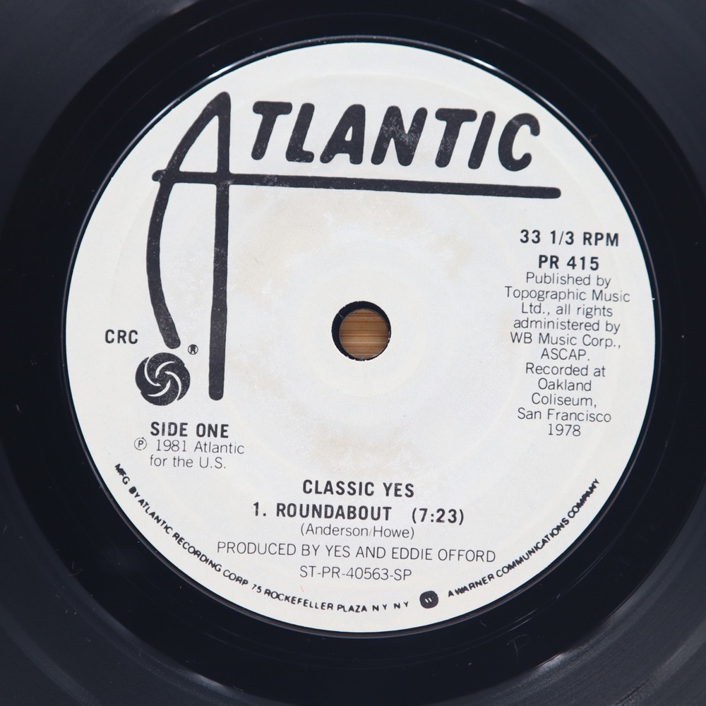 YES - CLASIC YES EP - ROCK POP 45 PROMO ATLANTIC